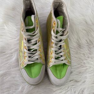 adidas Green and Yellow High-Top Women's Sneakers